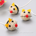 Pet Mouse Shape Sisal Sound Ball Cat Toy